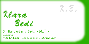 klara bedi business card